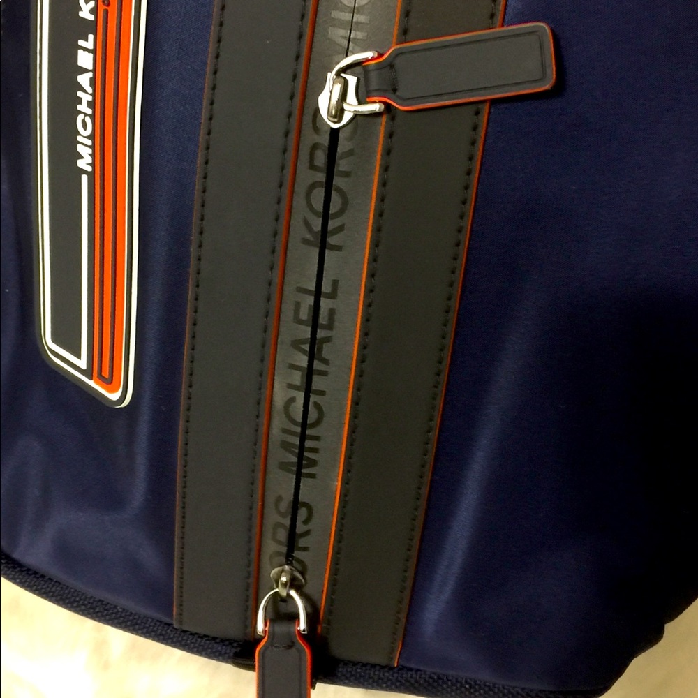 NWT Michael Kors Kent Sports Navy Blue Backpack - Picture 11 of 15